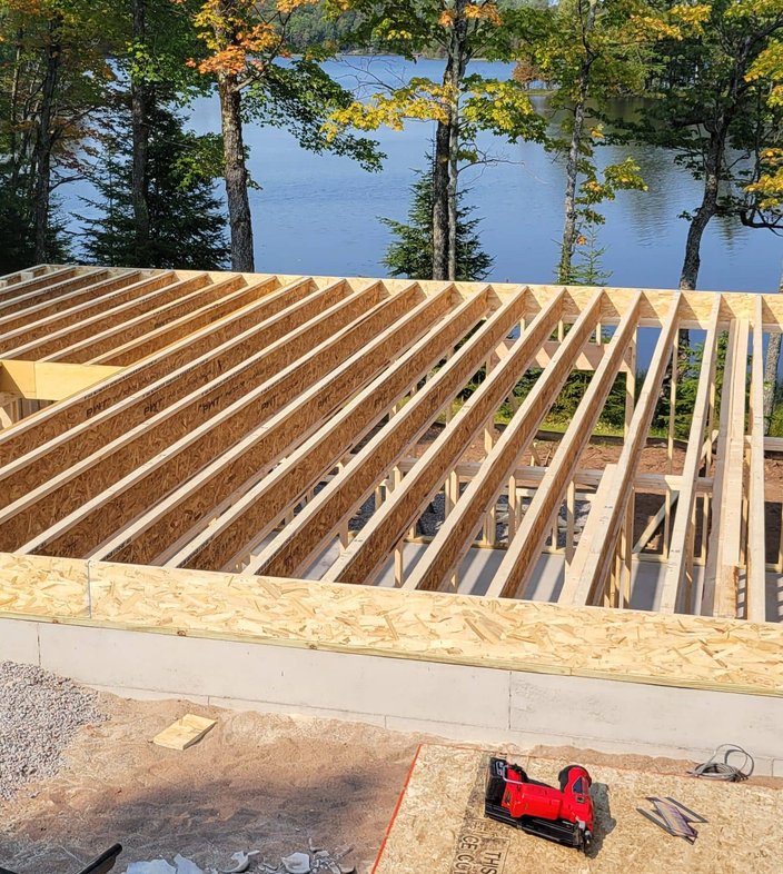 New homes under construction in Wisconsin